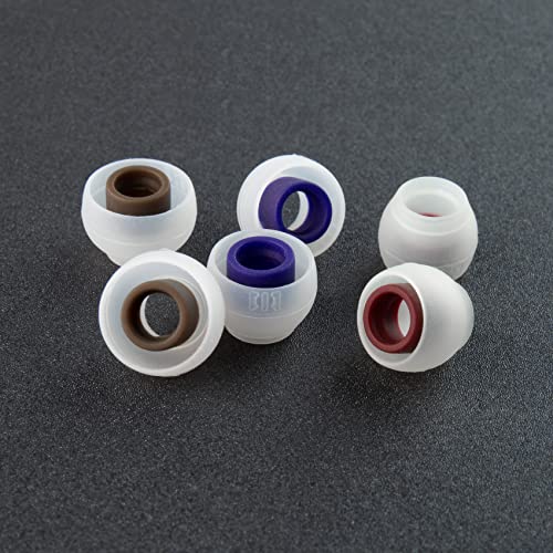 6 PCS/3 Pairs Earbud Tips Yinyoo TRI Clarion Replacement Silicone Ear Buds Tips Earbuds Rubber Tips for 4.50mm-5.50mm Inner Nozzle in Ear Earphones Earbuds(3color, 6PCS,3 Pair,S/M/L)