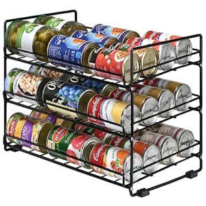 sufauy can rack organizer, can storage dispenser holds up to 72 cans for kitchen cabinet or pantry, black