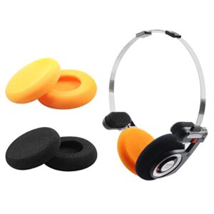 gvoears replacement cushion earpads for koss portapro headphones 2 pairs (black&orange)