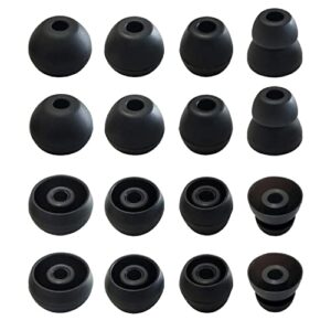 silicone ear tips for powerbeats pro, powerbeats 3 & 2& 4 replacement earbuds tips powerbeats double flange rubber eartips for powerbeats by dr dre 8 pairs black