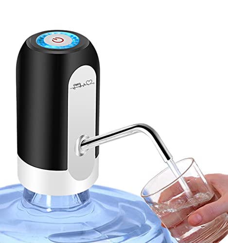 M&R, Automatic Water Bottle Dispenser, Water Bottle Pump USB Rechargeable & Portable Water Bottle Pump Dispenser, for Office, Kitchen, Camping, Indoor and Outdoor Universal 2-5 Gallon Water Bottles