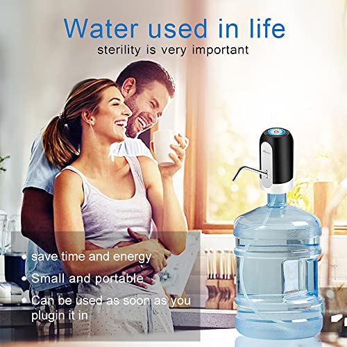 M&R, Automatic Water Bottle Dispenser, Water Bottle Pump USB Rechargeable & Portable Water Bottle Pump Dispenser, for Office, Kitchen, Camping, Indoor and Outdoor Universal 2-5 Gallon Water Bottles