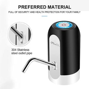 M&R, Automatic Water Bottle Dispenser, Water Bottle Pump USB Rechargeable & Portable Water Bottle Pump Dispenser, for Office, Kitchen, Camping, Indoor and Outdoor Universal 2-5 Gallon Water Bottles