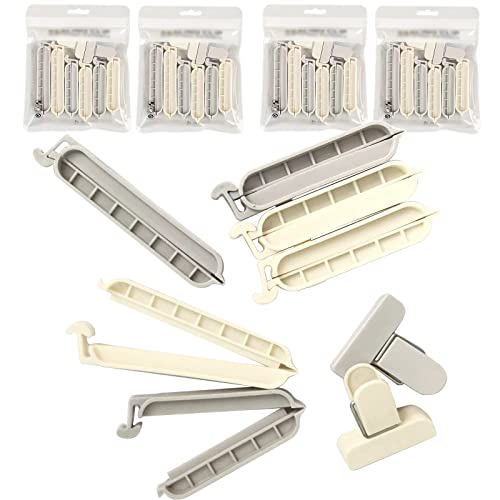 Plastic Sealing Clips Bag Clips for Food Snacks , Chip Clips Food Clips,1.6-3.2-4inch,Fresh-Keeping Clamp Sealer, Three Sizes and Two Colors(32PCS)