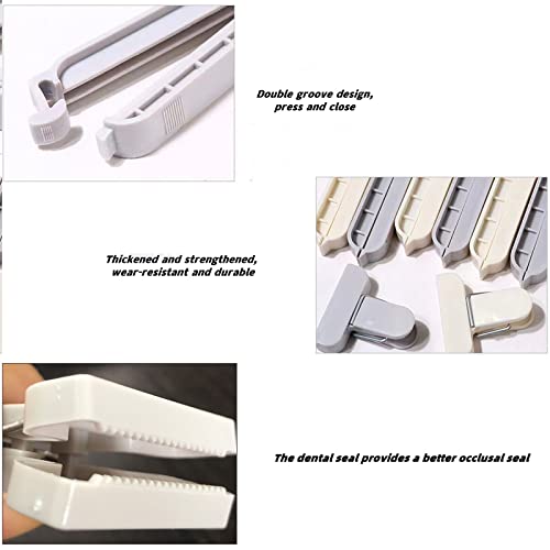 Plastic Sealing Clips Bag Clips for Food Snacks , Chip Clips Food Clips,1.6-3.2-4inch,Fresh-Keeping Clamp Sealer, Three Sizes and Two Colors(32PCS)