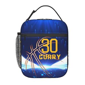 elehuv basketball curry lunch bag for women men insulated lunch box for reusable lunch tote portable bag for work, picnic, travel