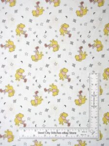 flashphoenix quality sewing fabric – winnie the pooh fabric pooh piglet star nursery baby yard 36 x 44 inch