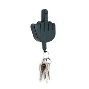 toivo finger hand key hanger for wall，funny key holder for wall funny gift idea，middle finger keychain ejects the finger，for doorway wall entryway hallway funny office wall decorative