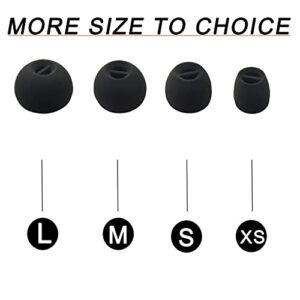 Replacement Ear Tips for Sennheiser Earbuds Tips Replacement Silicone for Sennheiser Momentum IE CX IE300 Extra Small Ear Tips, Black