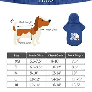 Hozz Chihuahua Dog Hoodie Clothes Cute Small Sweatshirt Warm Clothes Sweaters for Puppy Dogs Blue L