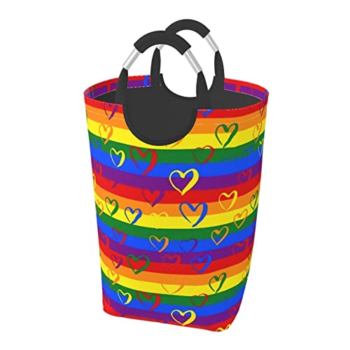 Rainbow Foldable Laundry Hamper Collapsible Laundry Baskets with Handles Large Laundry Bag Dirty Clothes Hamper Organizer Laundry Bin