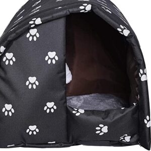 YOMEESOUL Outdoor Feral Cat House Winter,Weatherproof Waterproof Rainproof Foldable Cotton Filled Thicken Stray Feral Cats Dogs Tent Shelter Home Keep Warm Outdoor Indoor Garden (Medium - 2 Cats)