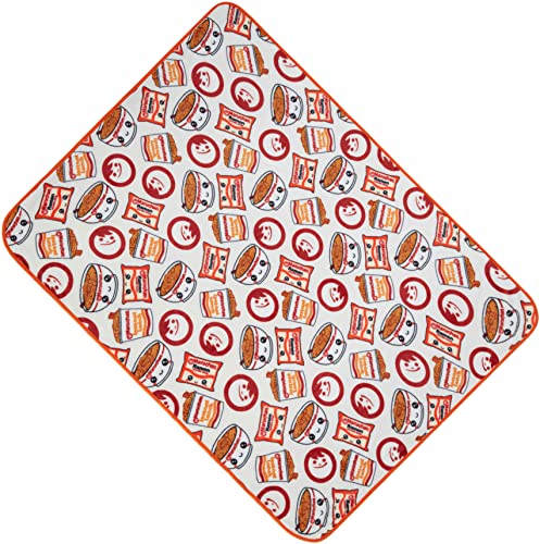 Maruchan Cup Noodles Throw Blanket Ramen Noodles Happiness in a Cup Fleece Throw Blanket(Cream)