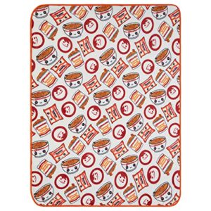 maruchan cup noodles throw blanket ramen noodles happiness in a cup fleece throw blanket(cream)