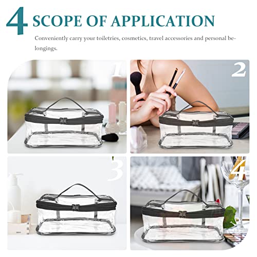 Cabilock Travel Toiletry Bag Clear Makeup Bags 1 pieces Portable Clear Makeup loncheras para hombres clear cosmetic bag toiletry carry pouch Bag Ipper Clear Toiletry Bags Travel Makeup Bag