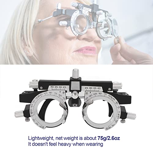 Tonsa Alloy Optometry Frame, Adjustable Trial Frame Optical Trial Lens Frame PD 48-80mm 360° Rotation Pure Titanium Optical Titanium Optic Trial Eye Optometry Lens Frame Test Optician