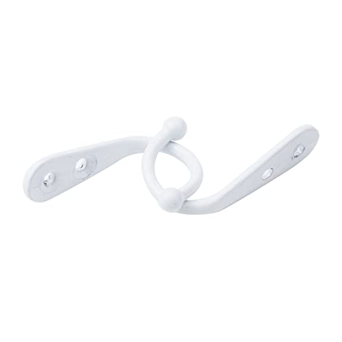 Faotup 10PCS Zinc Alloy White Metal J Hooks for Hanging,White Single Hook,Single Robe Hook White,Wall Mounted Single Hook Robe Hooks Coat Hooks,with Screws,1.57×0.49×1.53inches