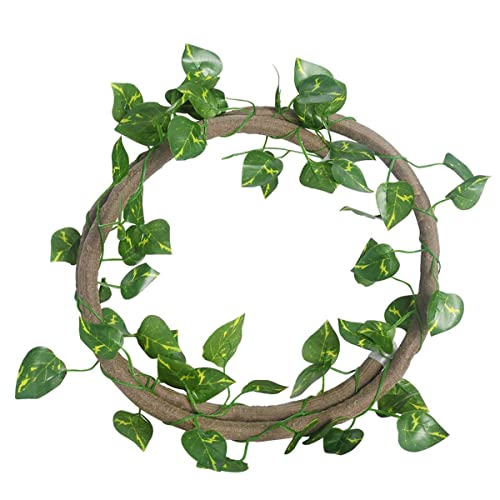 Houchu Reptile Vines Gecko Artificial Plant Habitat Bendable Jungle Climber Fake Rattan(1.5m-A)