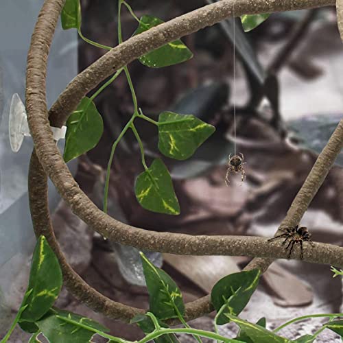 Houchu Reptile Vines Gecko Artificial Plant Habitat Bendable Jungle Climber Fake Rattan(1.5m-A)