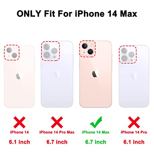 Turquiase Compatible for iPhone 14 Plus Case 6.7 inch (2022 Release), Slim Full-Body Stylish Shockproof Protective Rugged TPU Case with Built-in Screen Protector（Marble）