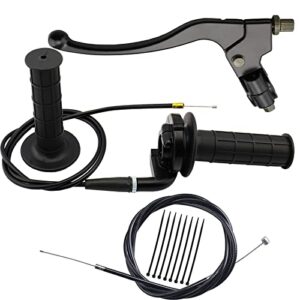 left right handle &left brake lever &brake cable &throttle cable and throttle clamp cable brake lever kit fit for pit dirt motor bike mini bike xr100 crf70 crf80 - mb165 mb200 196cc 200cc 5.5hp 6.5hp