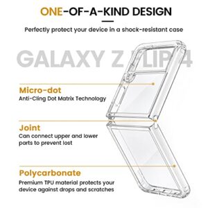 VEGO for Samsung Galaxy Z Flip 4 Case, Galaxy Z Flip 4 Clear Case [Anti-Yellow] Slim Thin Premium TPU Crystal Shockproof Protective Cover Case for Samsung Galaxy Z Flip 4 5G 2022 - Full Clear