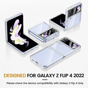 VEGO for Samsung Galaxy Z Flip 4 Case, Galaxy Z Flip 4 Clear Case [Anti-Yellow] Slim Thin Premium TPU Crystal Shockproof Protective Cover Case for Samsung Galaxy Z Flip 4 5G 2022 - Full Clear