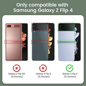 VEGO for Samsung Galaxy Z Flip 4 Case, Galaxy Z Flip 4 Clear Case [Anti-Yellow] Slim Thin Premium TPU Crystal Shockproof Protective Cover Case for Samsung Galaxy Z Flip 4 5G 2022 - Full Clear