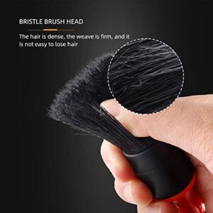 Car Detailing Brush Kit, 6Pcs Auto Boar Hair Detail Brush Set Automotive Interior Exterior No Scratch Microfiber Detailing Brushes for Cleaning Air Vents, Engine Bays, Dashboard & Wheels -BRFCD15