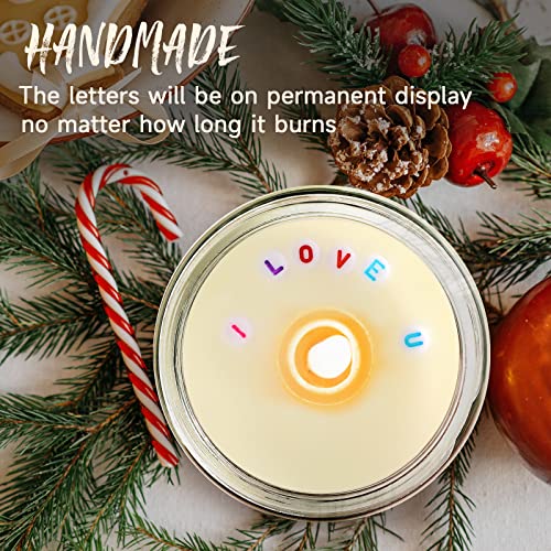 Love You Scented Candle Gifts for Women, Girlfriend, Wife, Vanilla, Sugar, and Buttercream Aromatherapy Soy Wax Candle for Home, Valentine's Day Gifts, Birthday Candle - 40 Hour Burn Time 9oz