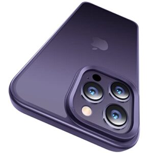 CASEKOO [SGS Tested] Newly Matte Purple Designed for iPhone 14 Pro Case [10FT Mil-Grade Protection] Anti-Fingerprints & Anti-Scratch Durable Translucent Back Anti-Slip Frame, Purple