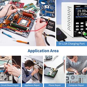 OWON SPE3102 Programmable Lab Power Supply (0-30V 0-10 A), 200w Bench DC Power Supply with 2.8inch LCD Display and Output Enable/Disable Button,Single Channel Output with PC Software and USB Charging