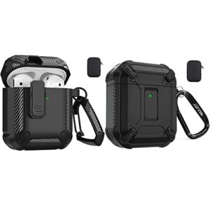 maxjoy protective case compatible with apple airpods 2 & airpods 1, 2 pack