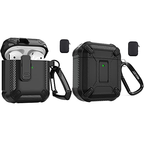 Maxjoy Protective Case Compatible with Apple AirPods 2 & AirPods 1, 2 Pack