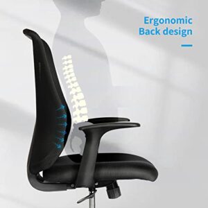 FLEXISPOT Office Chair Height Adjustable Computer Desk Chair Ergonomic Home Office Desk Chair with Y Shape Backrest Black