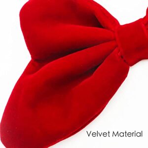 andorelse Velvet Bow Knotted for Car Interior Dashboard Ornament Red Charm Decorations