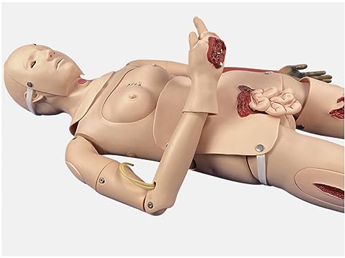 PreAsion Manikin Training 24 Wound ModulesTrauma Manikin Care Multi Functional Anatomical Human Model Advanced Training Manikin Model Demonstration Manikin for Men and Women Life-Size Nursing Model