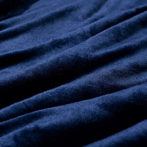 NANPIPER Sherpa King Size Blanket,Soft Fuzzy Fleece Blanket,Warm Plush Edge Blankets,Navy Blue 90"x108"