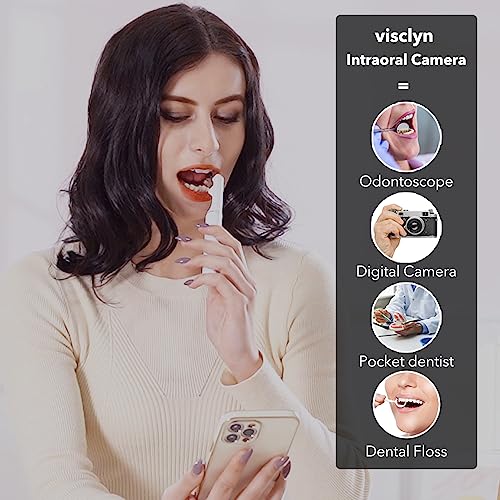 visclyn Smart Dental Floss| Viewable Oral Check and Teeth Floss for Baby and Family | Screenshot and Video Record for Sharing via App - Blue