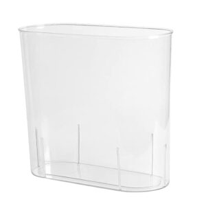 anyoifax small trash can slim garbage can 3 gallon waste basket trash bin container for bathroom, bedroom, living room, kitchen, office, colleg dorm - clear