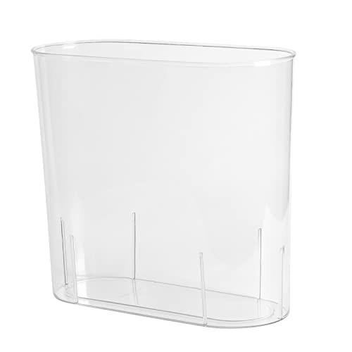 Anyoifax Small Trash Can Slim Garbage Can 3 Gallon Waste Basket Trash Bin Container for Bathroom, Bedroom, Living Room, Kitchen, Office, Colleg Dorm - Clear