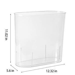 Anyoifax Small Trash Can Slim Garbage Can 3 Gallon Waste Basket Trash Bin Container for Bathroom, Bedroom, Living Room, Kitchen, Office, Colleg Dorm - Clear