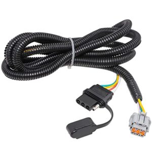 mecmo 4-way flat trailer wiring harness for 2005-2022 nissan frontier 2005-2011 nissan pathfinder 2005-2015 nissan xterra 2009-2012 suzuki equator, factory tow package required