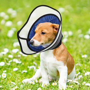 Manificent Dog Cone Collar for Dog After Surgery, Soft Recovery Cone for Medium Large Dog, Prevent Pet Puppy Bite Licking Scratching Touching, Help Dog Healing from Wound S Size