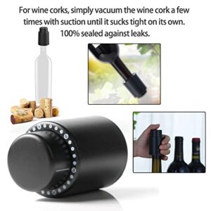 niceeshop [2-Pack] Reusable Wine Stoppers, Real Vacuum Wine Stoppers, Keep Freshness and Flavor 15 Days, Vacuum Wine Bottles with Time-Scale Records, Great Christmas Gift for Wine Lovers.