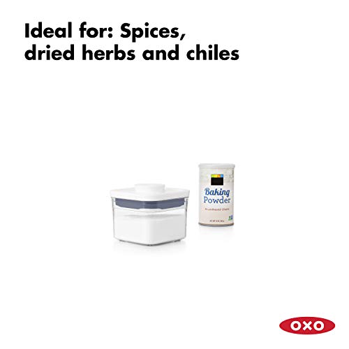 OXO Good Grips 4-Piece Mini POP Container Set & Good Grips POP Container - Airtight Food Storage - 0.4 Qt for Dried Herbs