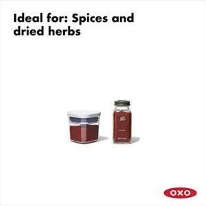 OXO Good Grips 4-Piece Mini POP Container Set & Good Grips POP Container - Airtight Food Storage - 0.4 Qt for Dried Herbs