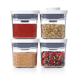 OXO Good Grips 4-Piece Mini POP Container Set & Good Grips POP Container - Airtight Food Storage - 0.4 Qt for Dried Herbs