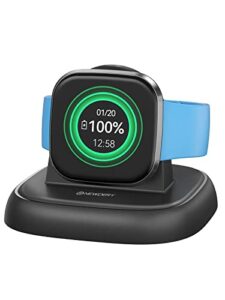 newdery charger dock for fitbit sense 2/sense/versa 4/versa 3, magnetic watch charger stand with charging cable, charger replacement accessories for fitbit sense 2/sense/versa 4/versa 3, black
