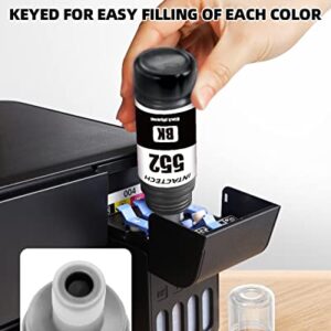 Intactech T552 Refill Ink Replacement for Epson 552 T552 Work for EcoTank Photo ET-8550 ET-8500 Supertank Printer (2-Pack BK 70ML *2)